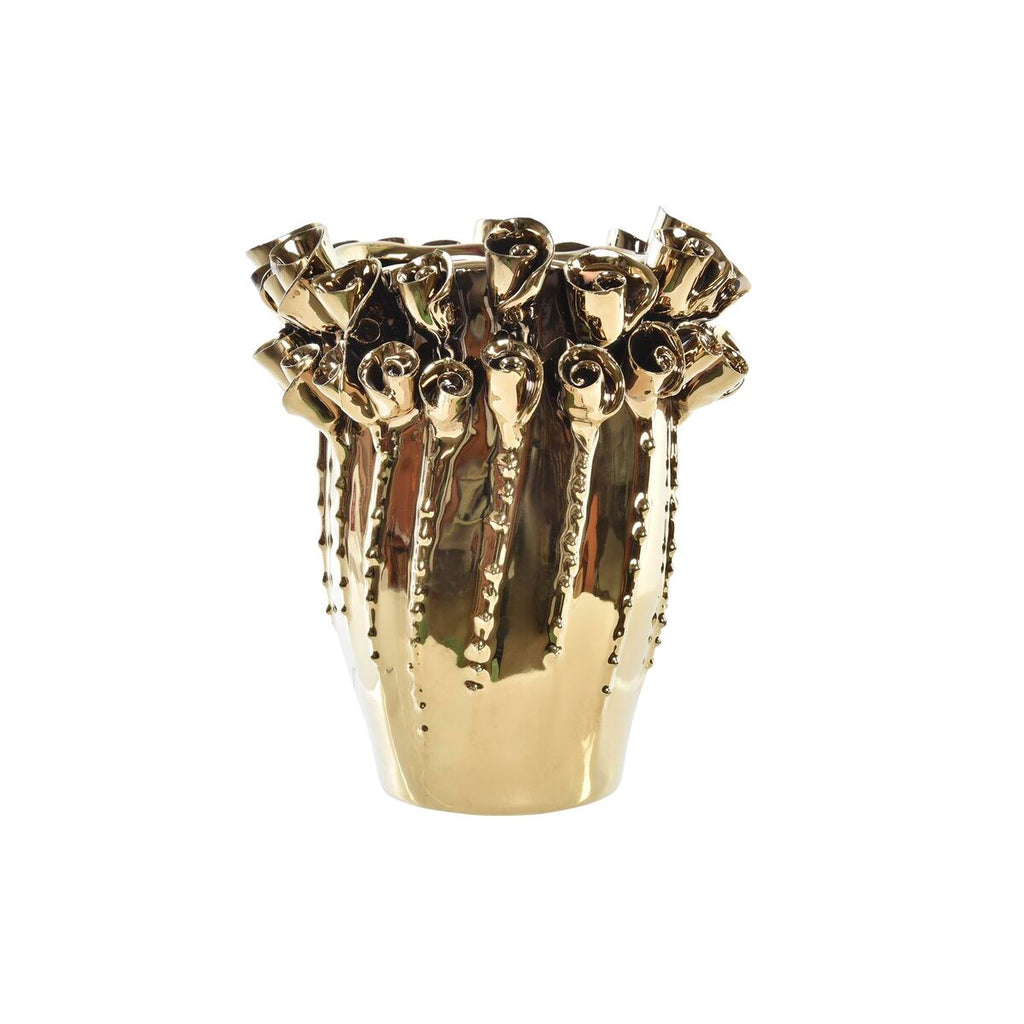 Vase DKD Home Decor Porcelain Golden Modern (18 x 18 x 23 cm)-0