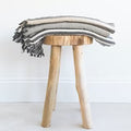 SOLID TEAK STOOL, ACCENT WOOD STOOL SIDE TABLE
