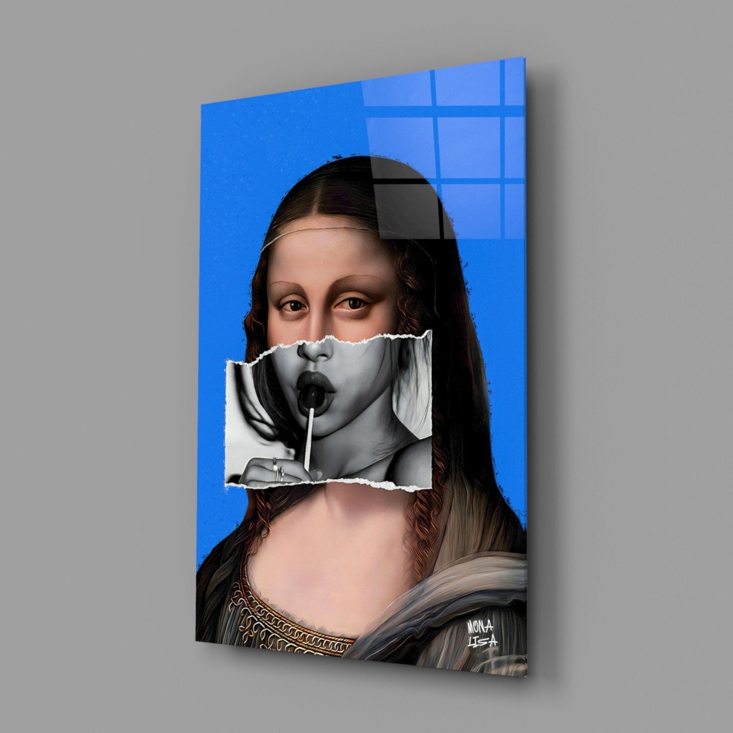 Contemporary Mona Lisa Glass Wall Art || Designer Collection-1