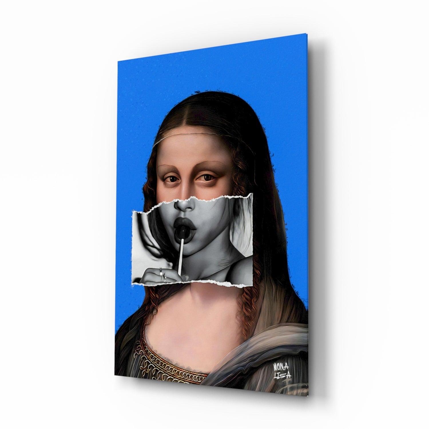 Contemporary Mona Lisa Glass Wall Art || Designer Collection-0