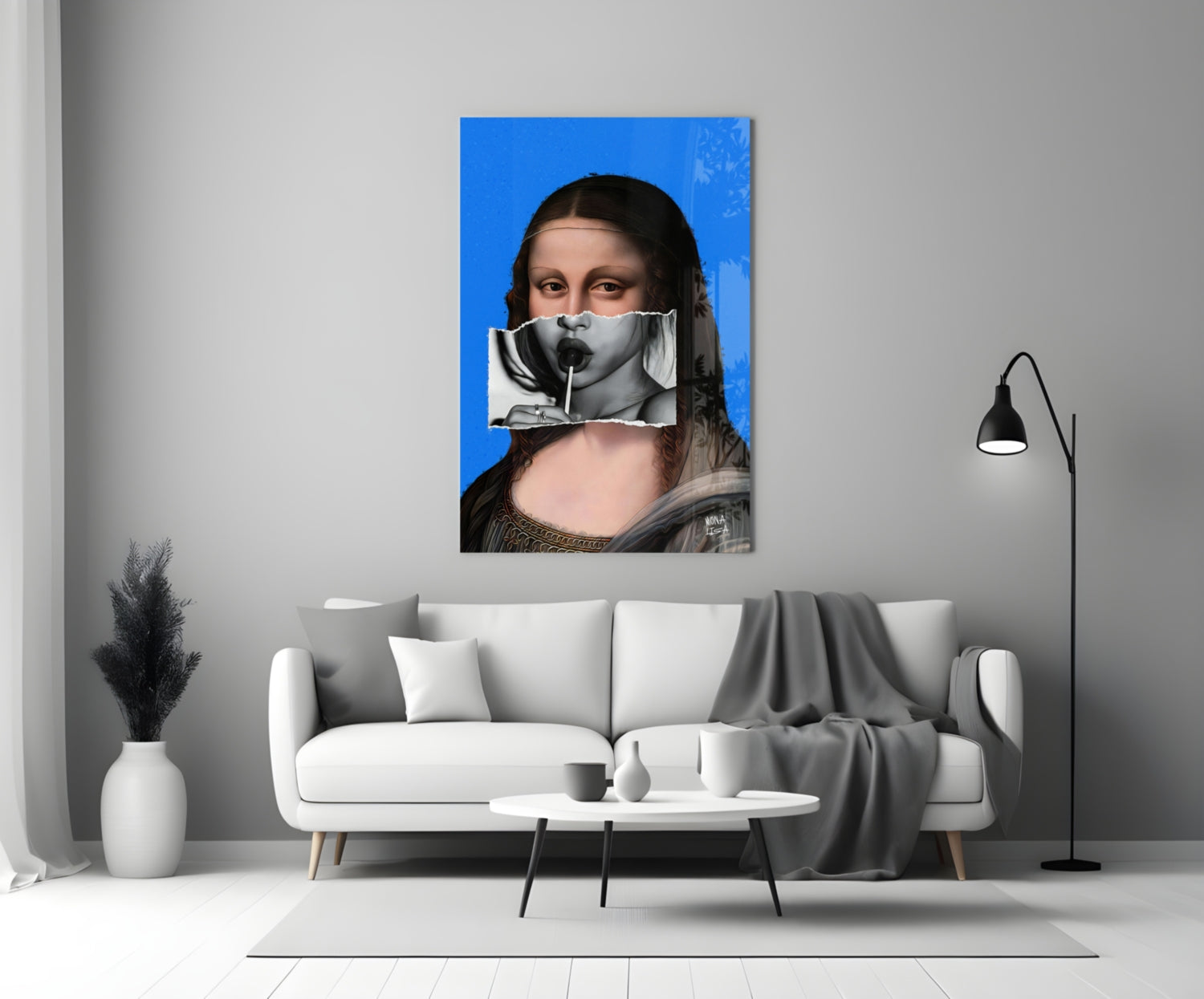 Contemporary Mona Lisa Glass Wall Art || Designer Collection-2